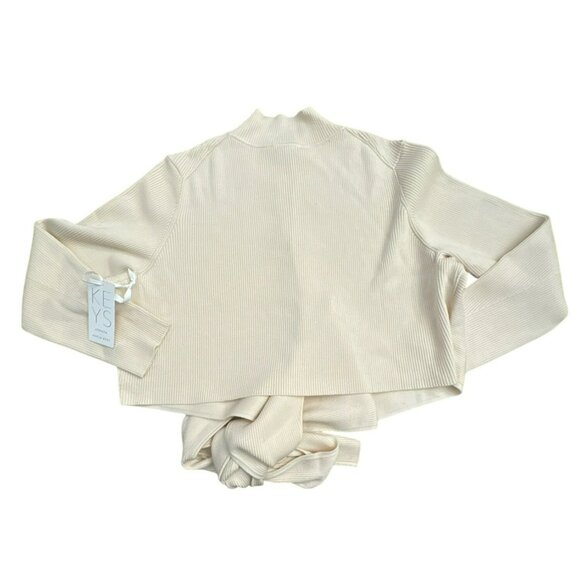 Athleta X Alicia Keys Chandail Sweater Size 3X Wrap Cream Long Sleeve NWT New - Picture 4 of 6